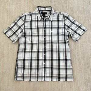 Calvin Klein Jeans Cotton Plaid Short Sleeve Button Up Shirt M